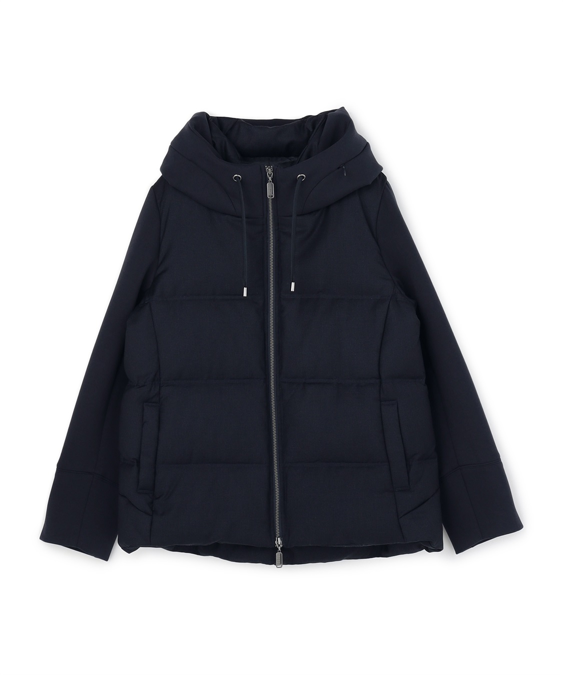 ATSURO TAYAMA 異素材フーデッドジップアップダウンジャケット_variation_1