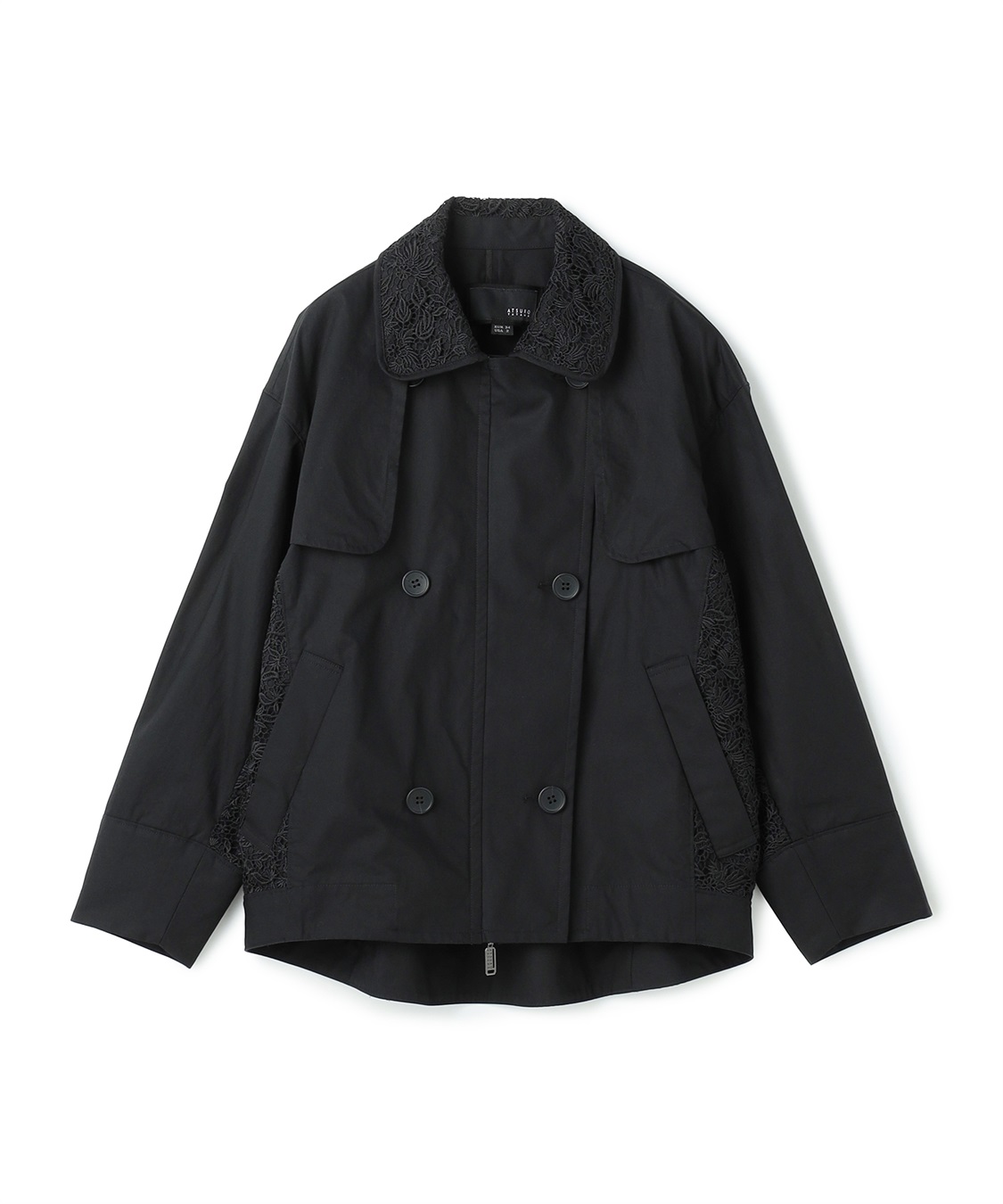 ATSURO TAYAMA 花柄レースショートトレンチジャケット_variation_1