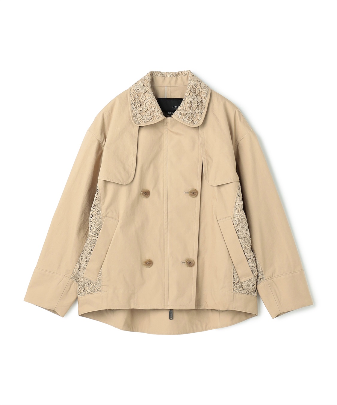 ATSURO TAYAMA 花柄レースショートトレンチジャケット_variation_2