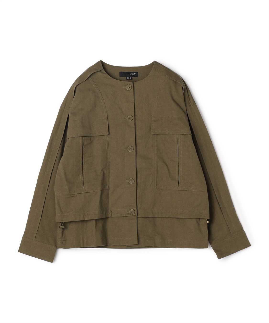 ATSURO TAYAMA 【ART OF GARDEN】コットン×リネンキャンバスノーカラーブルゾン_variation_2