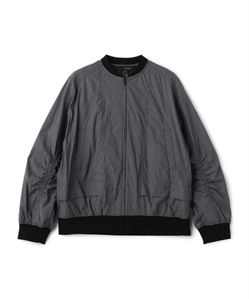 リブ使いジップジャケット(ブラック-36)