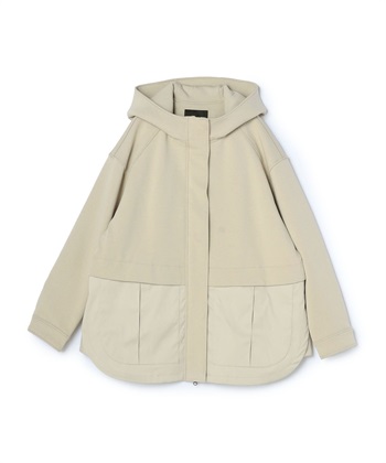 フード付き切り替えブルゾン(ベージュ-36)