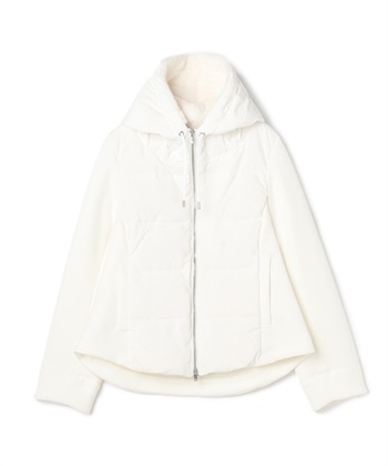 フード付きタフタダウンアウター(ホワイト-36)