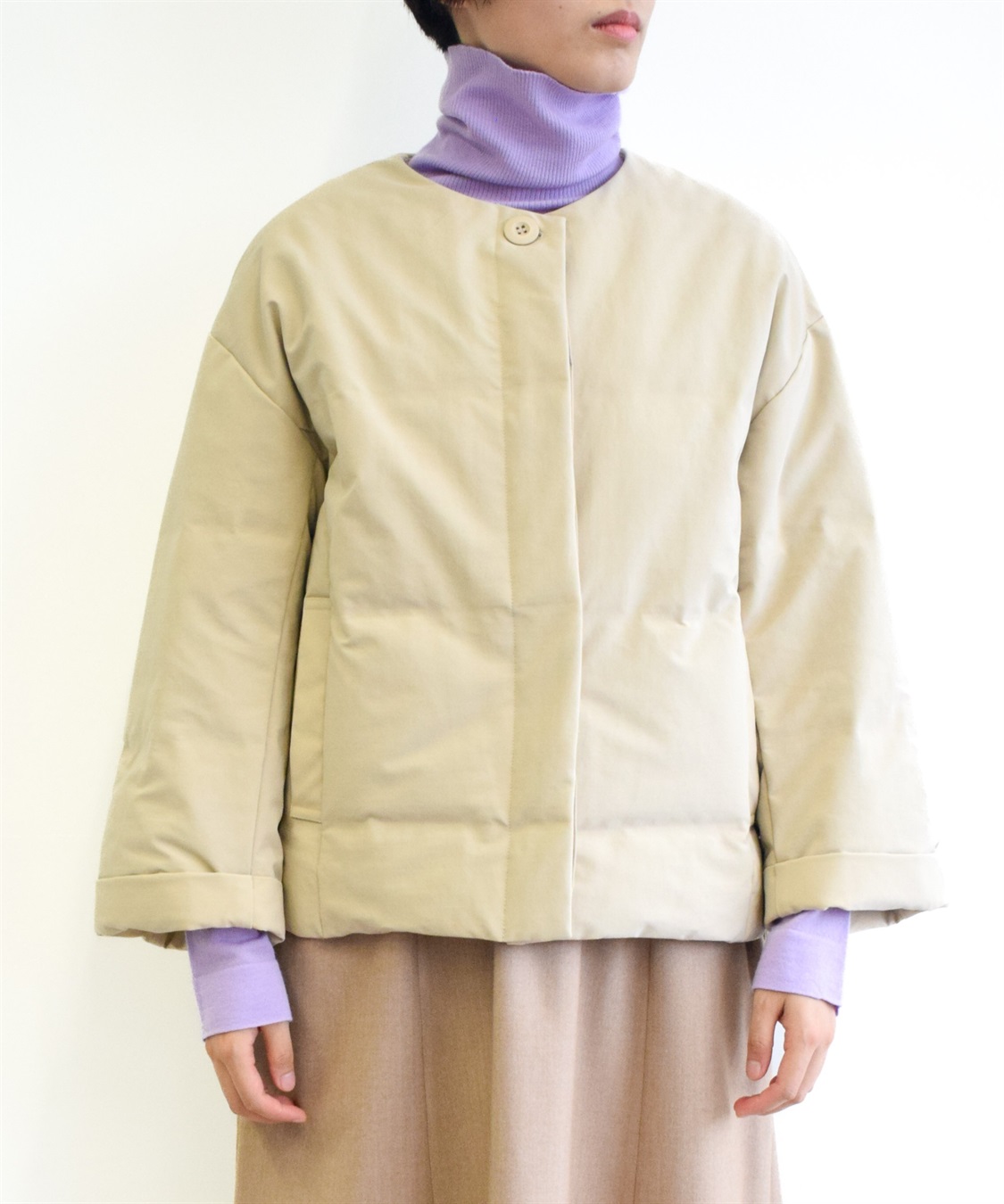 ATSURO TAYAMA ノーカラーダウンジャケット_main