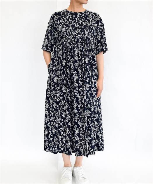 【美品】45R アロハプリントワンピース 花柄 ボタニカル ボタニカルフラワーワンピース（51012506） | Rose