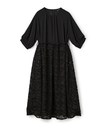 ATSURO TAYAMA ポリエステルヘリンボーンワンピース_variationthumb_1