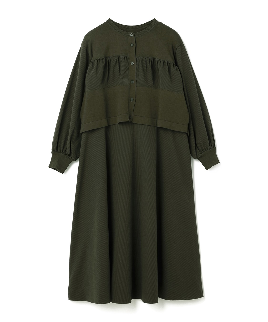 ATSURO TAYAMA レイヤード風切替えデザインワンピース_main