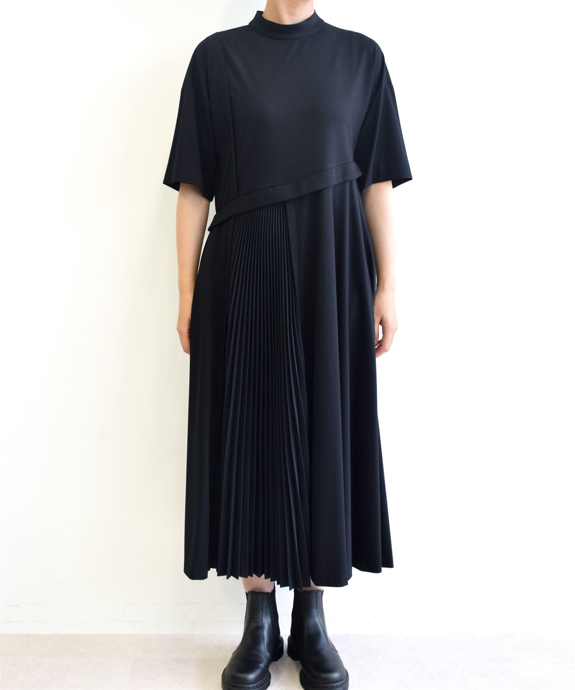 ATSURO TAYAMA プリーツ切り替えジャージワンピース_main