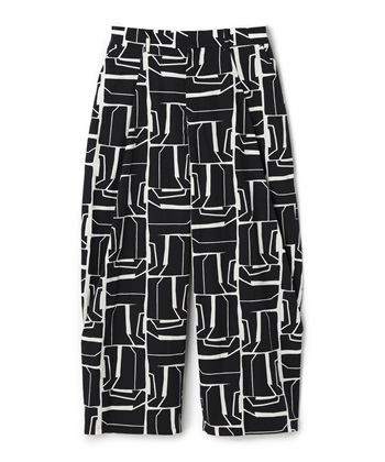 アートプリントパンツ(ブラック系-36)