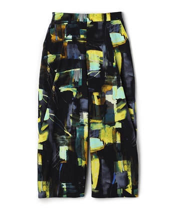 アートプリントパンツ(グレー系-36)