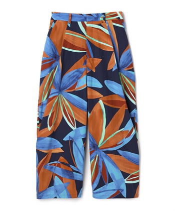 アートプリントパンツ(ブルー系-36)