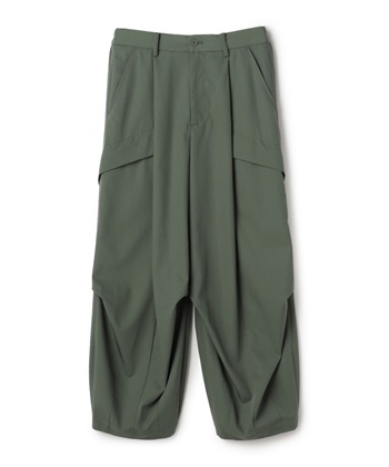 膝タックパンツ(カーキ-36)