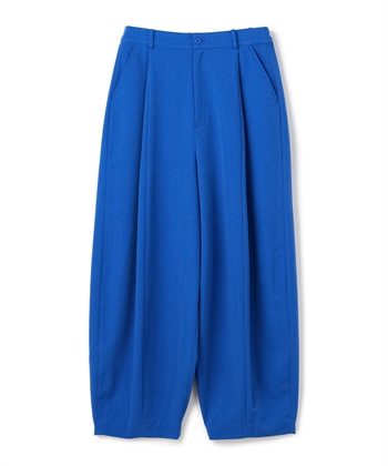 裾絞りリラックスパンツ(ブルー-36)