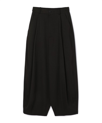 タックギャザーパンツ(ブラック-36)