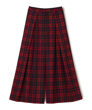 フロントタックワイドパンツ(レッド-36)