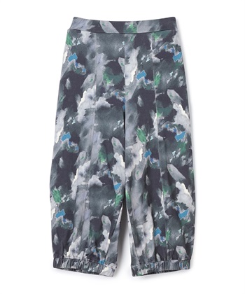 プリントコットンニットカーブパンツ(ブラック系-36)