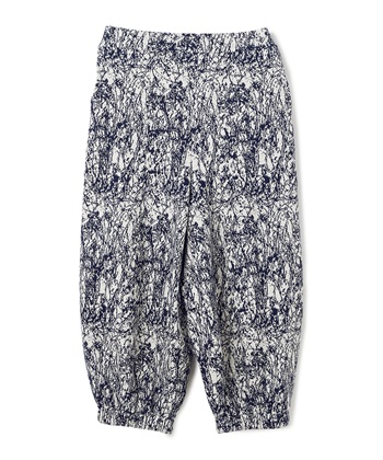 ジャカード裾絞りパンツ(ネイビー-36)