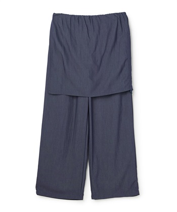 レイヤード風ワイドパンツ(ネイビー-36)