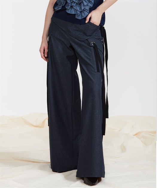 サイドリボンツイルカーゴパンツ（ポケットベルト付き）