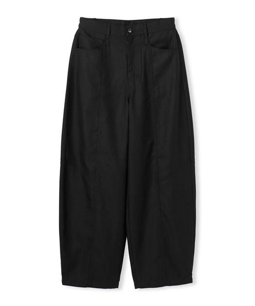 ラメデニムバレルパンツ