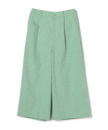 オックスストレッチワイドパンツ(グリーン-36)
