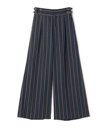 ストライプワイドパンツ(ネイビー系-36)