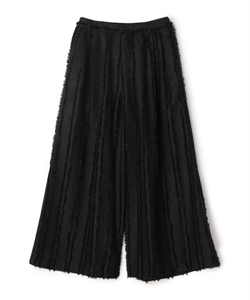 ジャカードストライプワイドパンツ(ブラック-36)