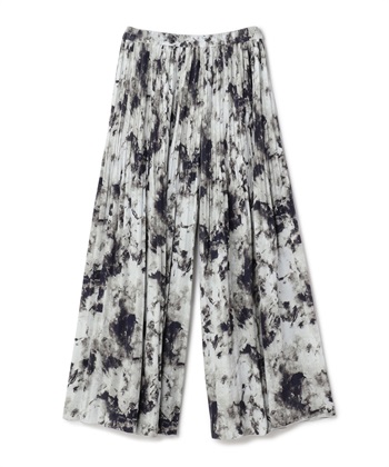 タイダイプリント柄ワイドパンツ(ネイビー系-36)