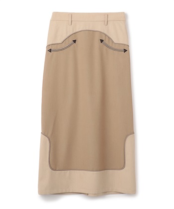 切り替えスカート(ベージュ系-36)
