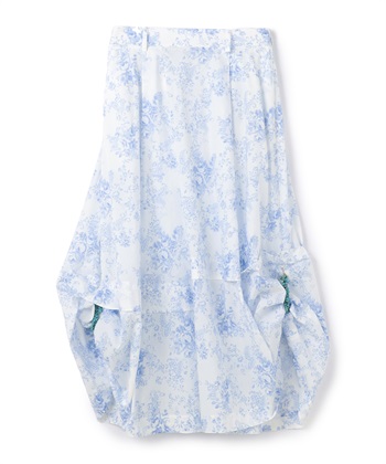 フラワープリントスカート(ホワイト系-36)