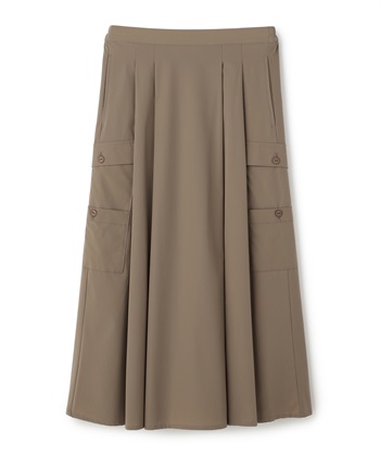 ストレッチロング丈スカート(ベージュ-36)