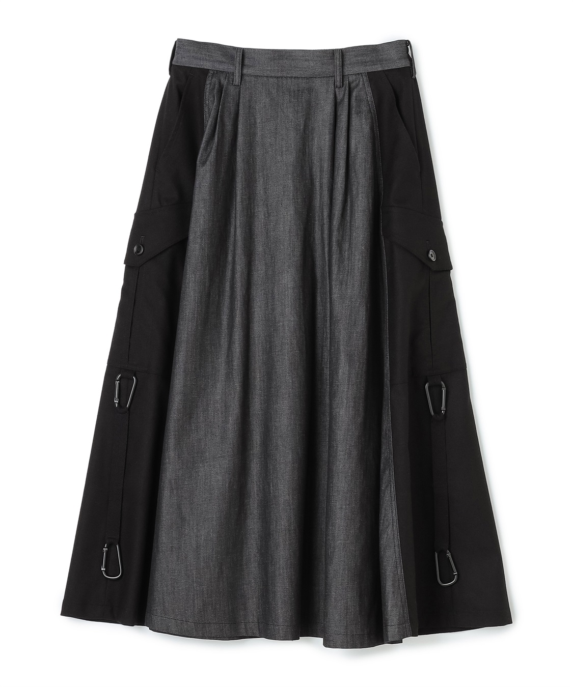 ATSURO TAYAMA サイド切り替えフレアスカート_variation_1