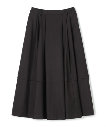 ロング丈フレアスカート(ブラック-36)