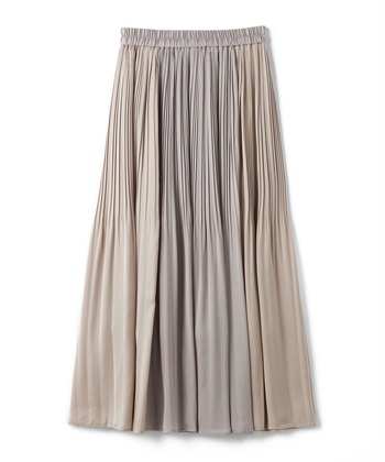 プリーツギャザースカート(ベージュ-36)