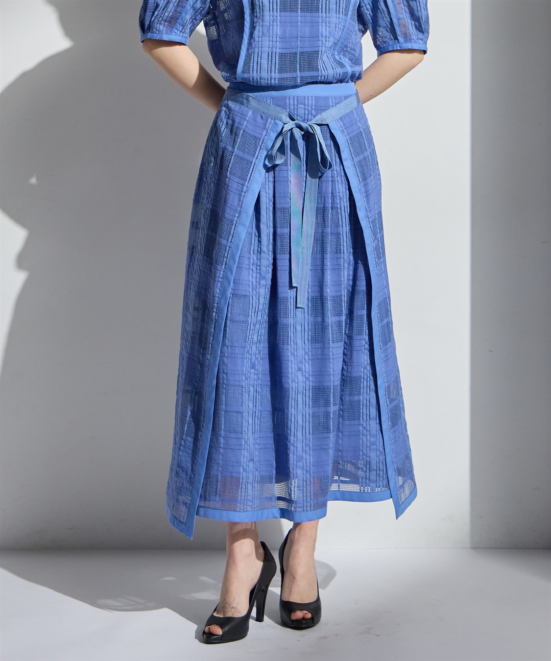 ATSURO TAYAMA シースルーチェックスカート_main