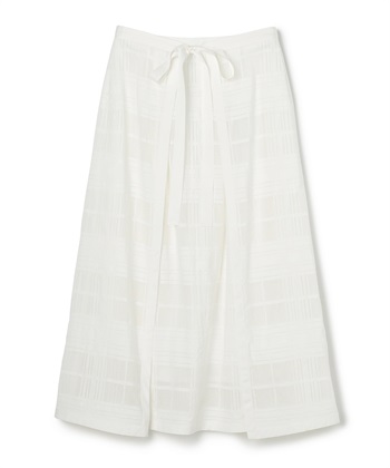 シースルーチェックスカート(ホワイト-36)