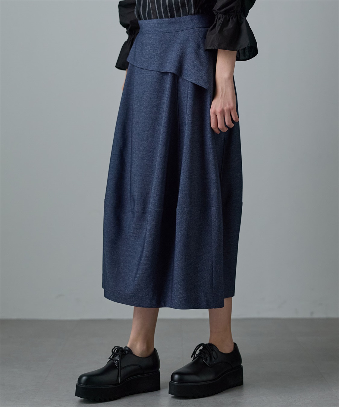 ATSURO TAYAMA レーヨンデニムバルーンスカート_variation_3