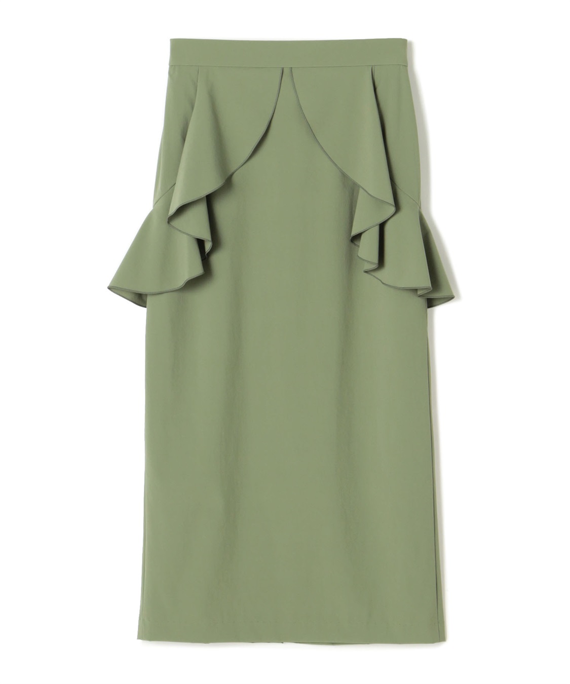 ATSURO TAYAMA ナイロンストレッチフリルペンシルスカート_variation_1