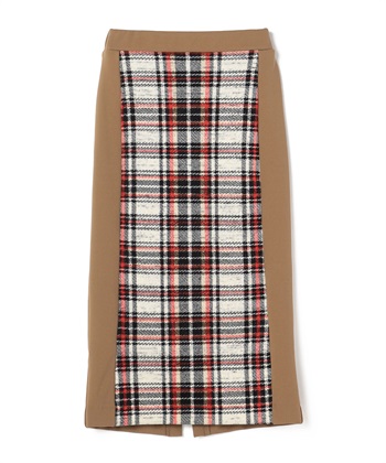 クラシックチェックタイトスカート(ブラウン-38)