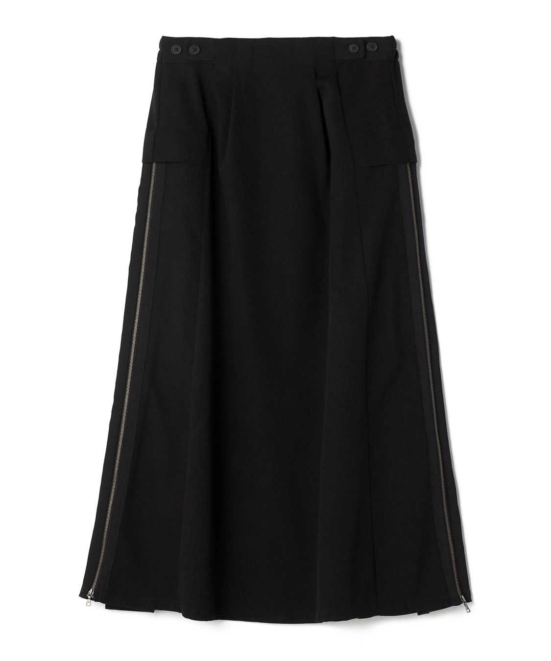 ATSURO TAYAMA サイドジップフレアスカート_variation_1