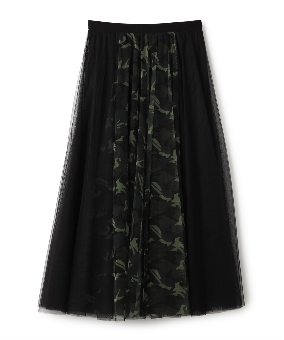 ATSURO TAYAMA プリントメッシュフレアスカート_variation_1
