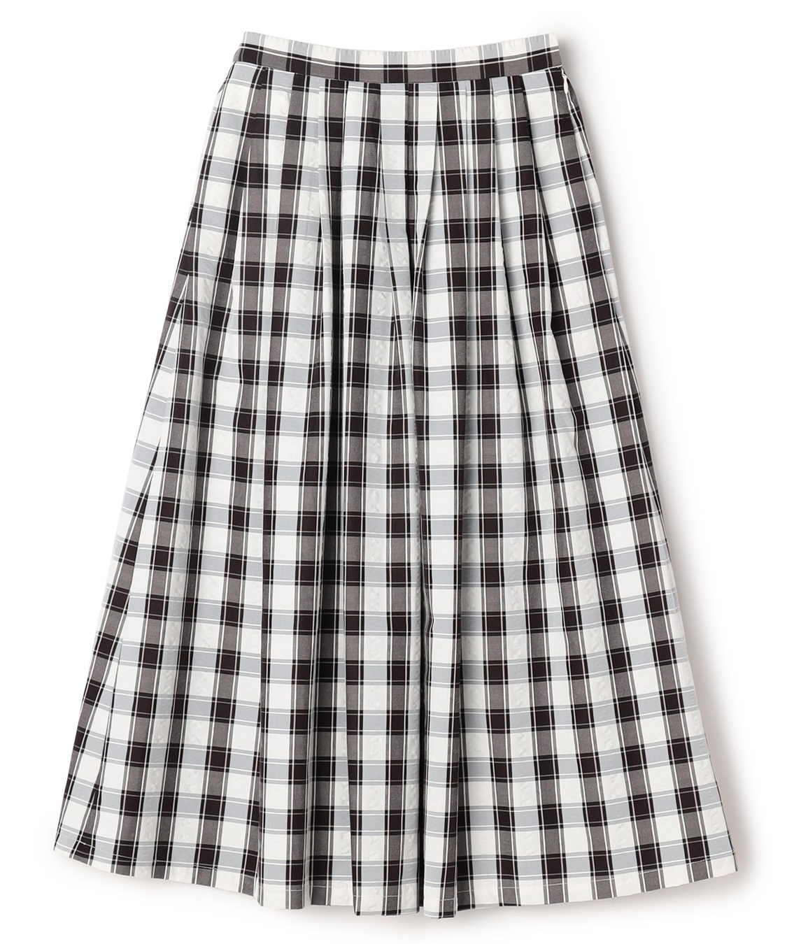 ATSURO TAYAMA タフタチェック柄タックスカート_main