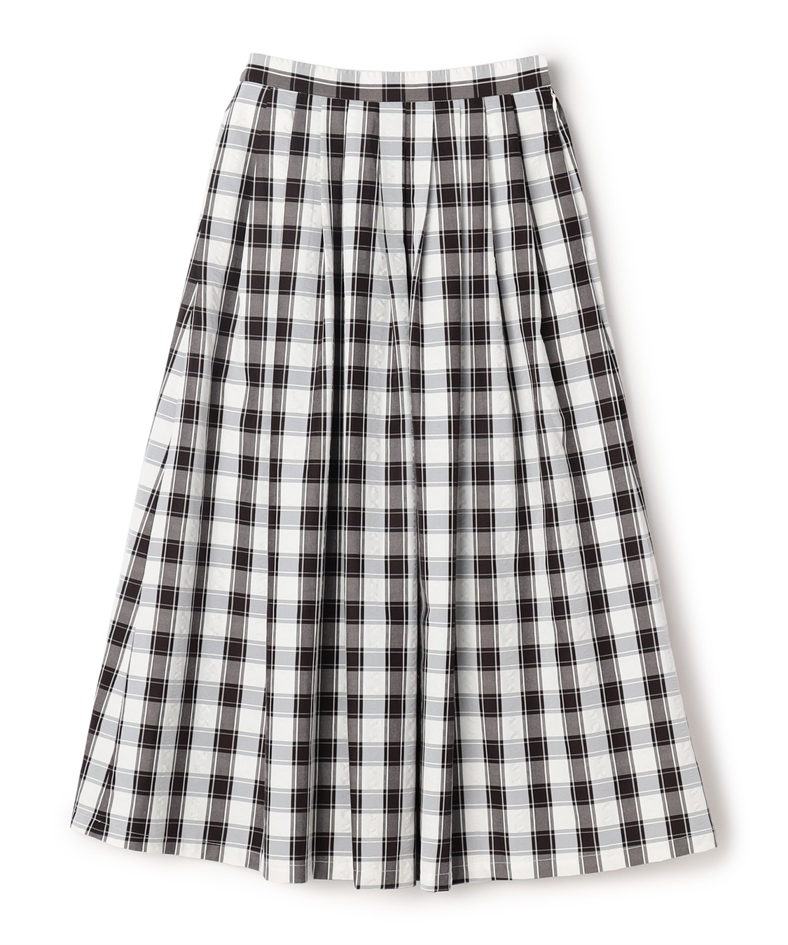 ATSURO TAYAMA タフタチェック柄タックスカート_variation_1