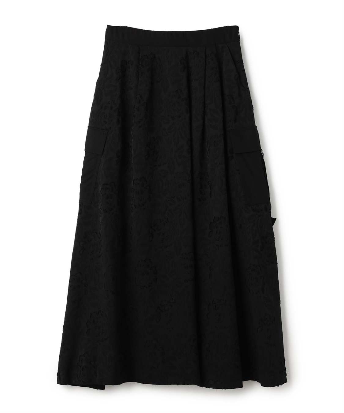 ATSURO TAYAMA 異素材ポケットフレアスカート_variation_1