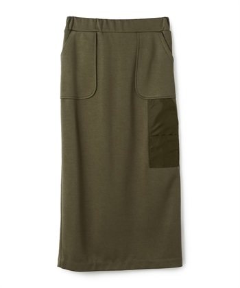 異素材ポケットタイトスカート(カーキ-36)