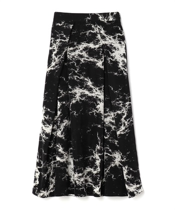 タイダイプリント柄スカート(ブラック系-36)