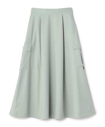 2WAYミディ丈カーゴスカート(サックス-36)