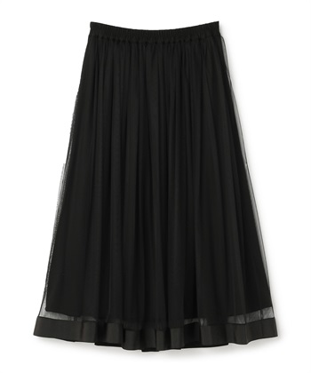 メッシュフレアスカート(ブラック-36)