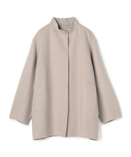 ダブルフェイススタンドカラーショートコート