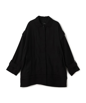 レーヨン混2WAYコート(ブラック-36)